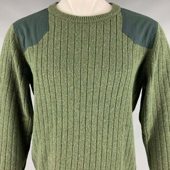PATAGONIA Green Ribbed Wool Blend Pullover - Picture 2 of 9
